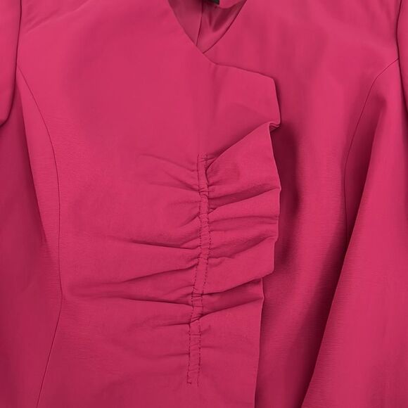 Platinum by Larry Levine Women’s Button Down Blazer Suit Jacket Size 14 Pink - Picture 4 of 4
